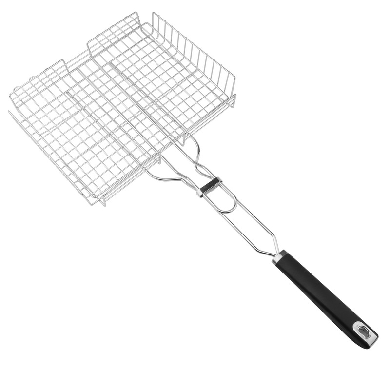 BQ-1220 BBQ Accessories Hanging BBQ Grill Wire Mesh Net High Side Barbecue Meat Grill