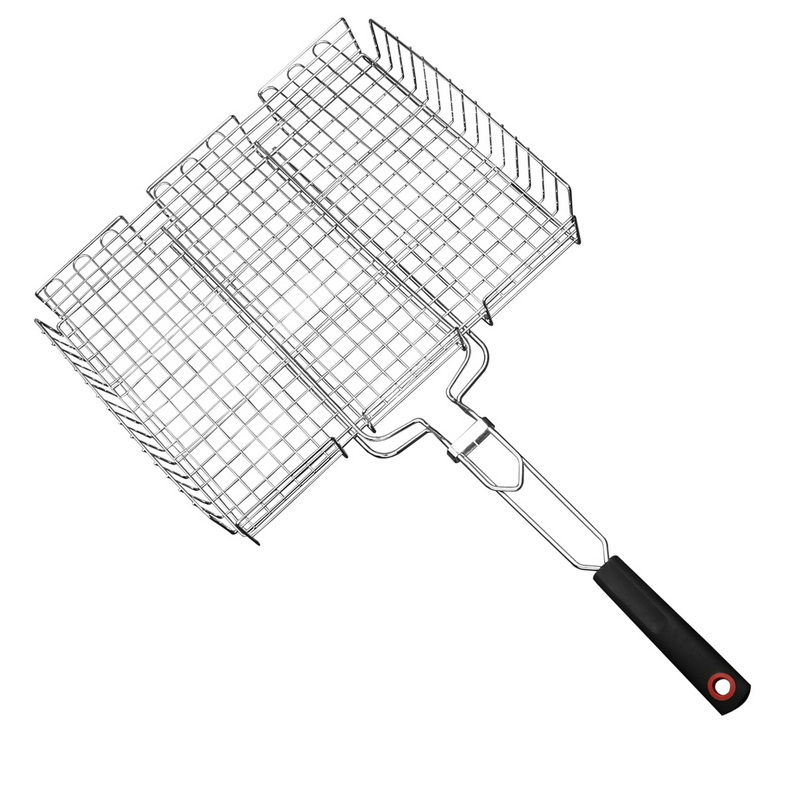 BQ-1107 Iron Plating Meat Grill Mesh High Side Bbq Cooking Grilling Tools Mesh Accessories