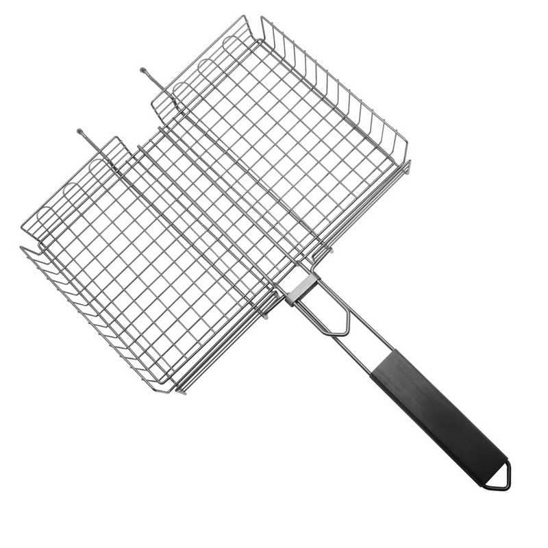 BQ-1124 Factory Price BBQ Wire Mesh Grilling Basket