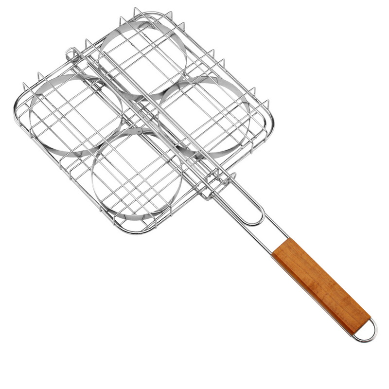 BQ-1140 Picnic Cooking Tool Barbecue Grilling Accessories Hamburger Grill Net Basket