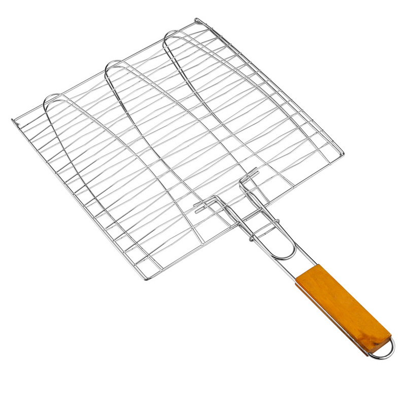 BQ-1174 Factory Manufacturer BBQ Grill Accessories Fish Grill Mesh Rack For Camp Picnic