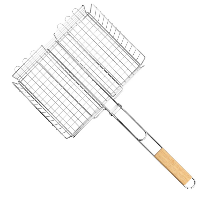 BQ-1166 Barbecue Accessories Meat Net Grill Basket BBQ Wire Mesh Charcoal Grill Net