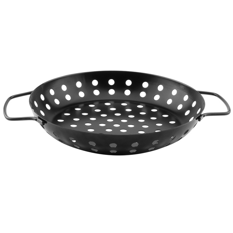 BT-5118 Round Basket Non-Stick Stainless Steel BBQ Grilling Basket