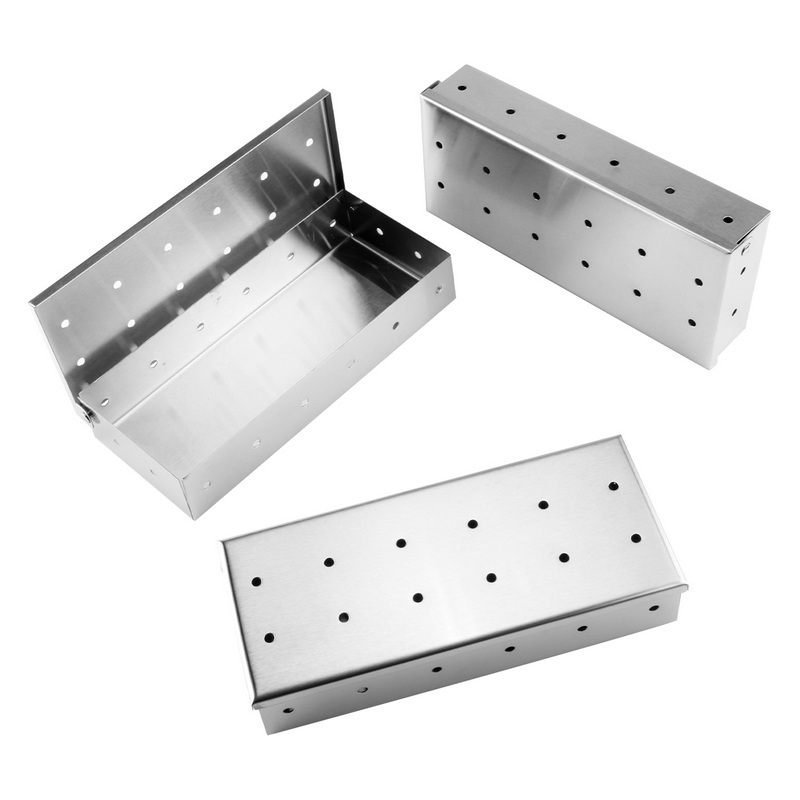 BK-7133 High Quality Outdoor Camping Tool Grill Accessories Stainless Steel Bbq Smoker Box