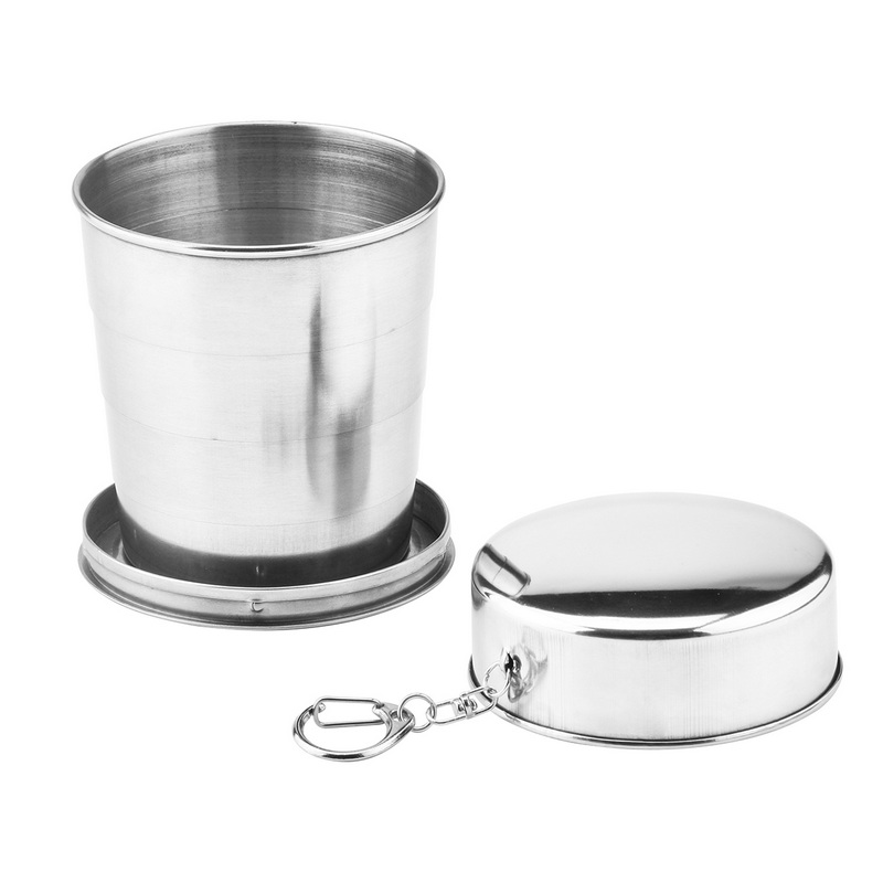 CT-8011 Portable BBQ Outdoor Barbecue Cup Folding Coffee Cup Coffee Mug Stainless Steel Tumbler In Bulk