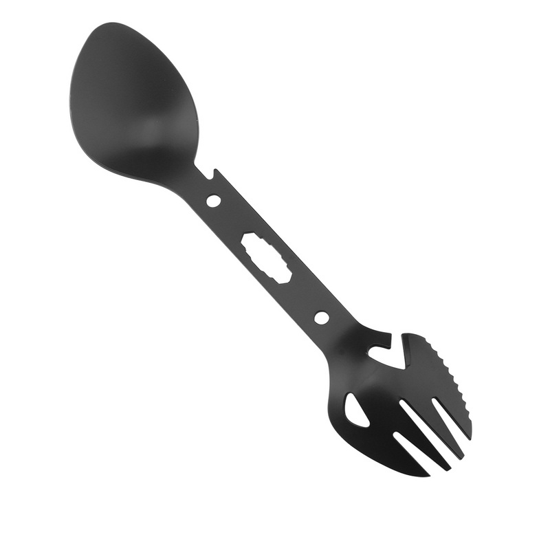CT-8033 Black Outdoor Cooking Multifunction Camping Tools Survival Multi Spoon For Picnic
