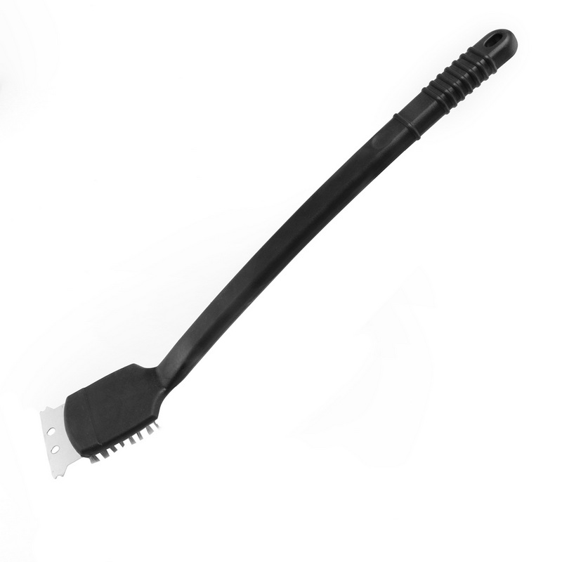BQ-6110 Easily Cleaned Barbecue Tools BBQ Grill Cleaning Brush Stainless Steel Scraper