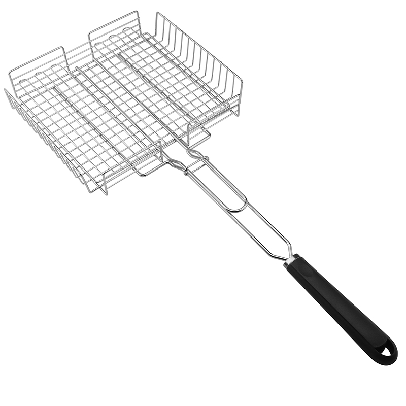 BQ-1210 Long Handle Bbq Grill Grates Camping Barbecue Tools Portable Bbq Grills Netting