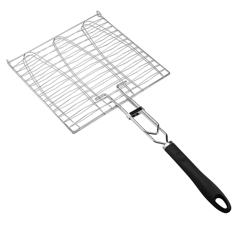 BQ-1213 Portable Barbecue Basket Folding Charcoal Grill Bbq Grill Wire Mesh Net Tools