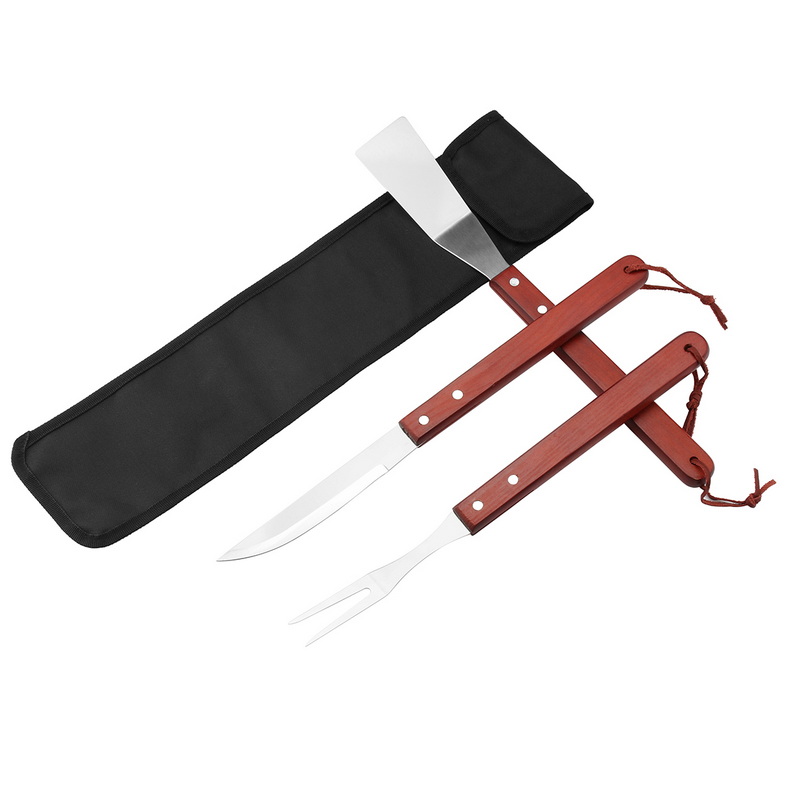 Wooden Handle BBQ Tools Set