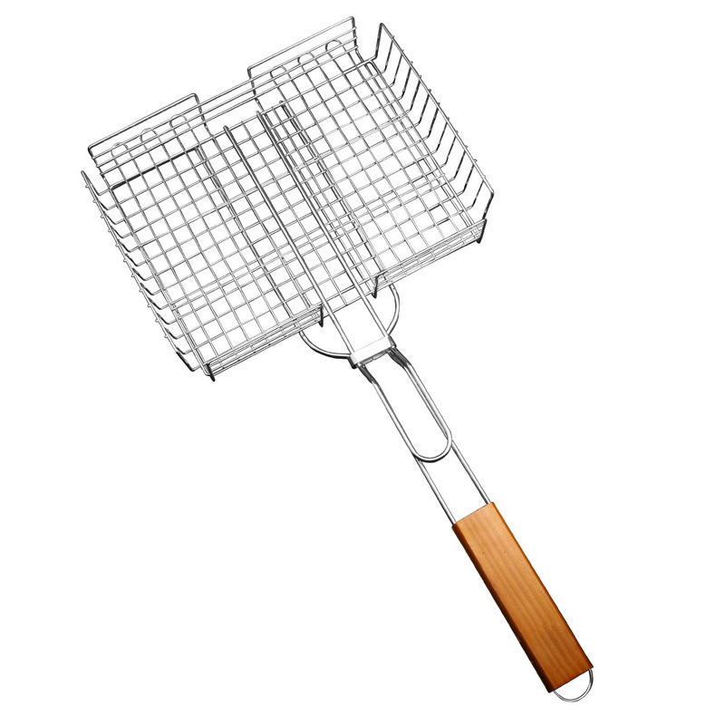 Wood Handle BBQ Mesh