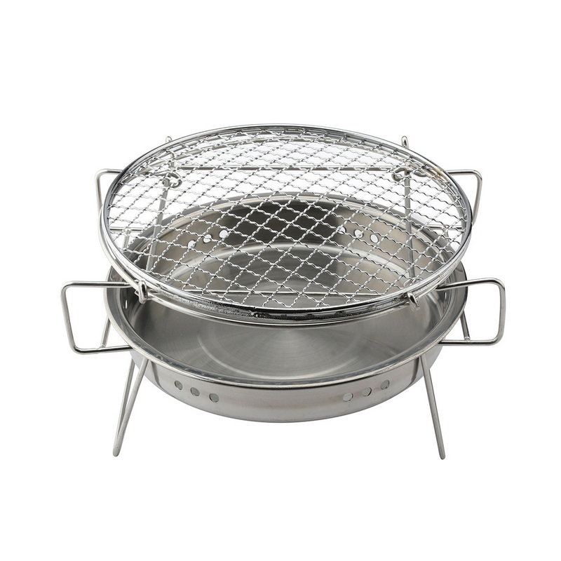 RQ-8123 Big Stainless Steel Charcoal Outdoor Bbq Grill Portable Mini Camping Fire Grill Rack