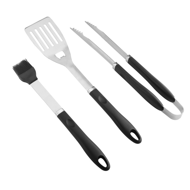 BS-3134B 3PCS Stainless Steel Outdoor Barbecue Accessories Grilling Camping Portable Bbq Tools Set