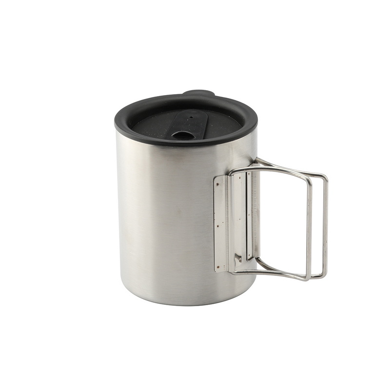 CT-8066 Customization Stainless Steel Coffee Mug Hiking Camping 400ML Mug With PP Lid