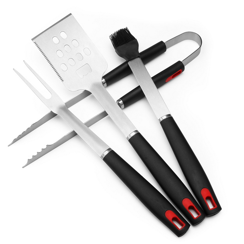 PP Steel Handle 4PCS BBQ Tools Set