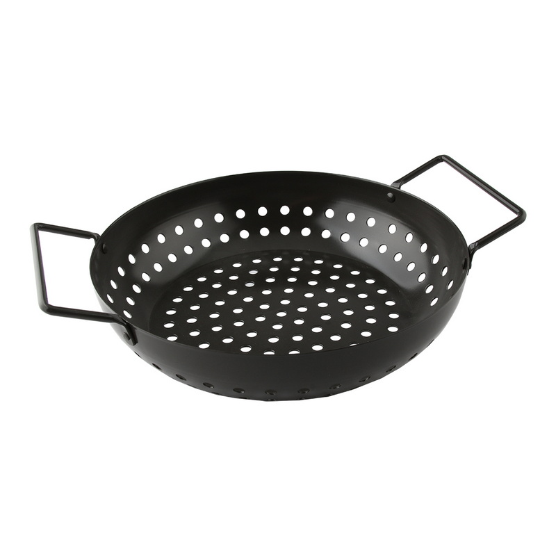 BT-5144 High Quality Round Iron Bbq Grills Non Stick Bbq Trays Basket For Wholesale