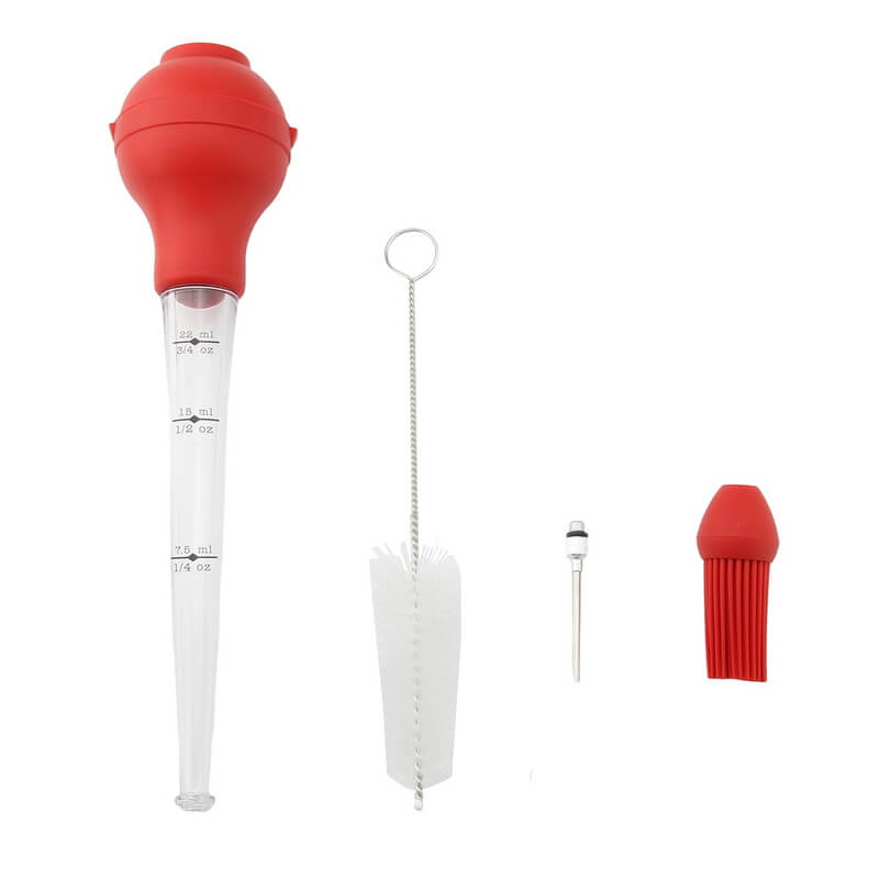 BS-3210 Grade Quality Pump Drip Oil Seasoning Pump 4pcs Turkey Baster Set Turkey Needles