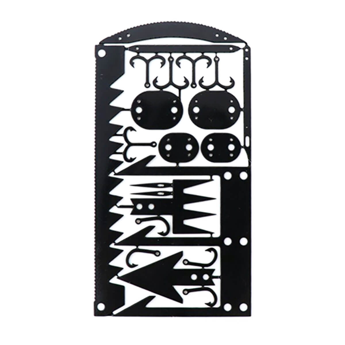 PT-8814 Black Custom Outdoor Fishing Removeable Survival  Fishhook Card Multi Tools