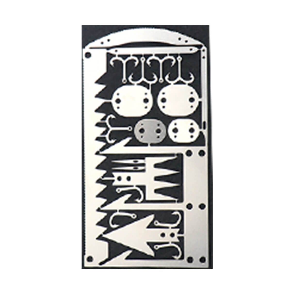PT-8814 Steel Outdoor Emergency Multitool Survival Credit Card Fish Hook Card