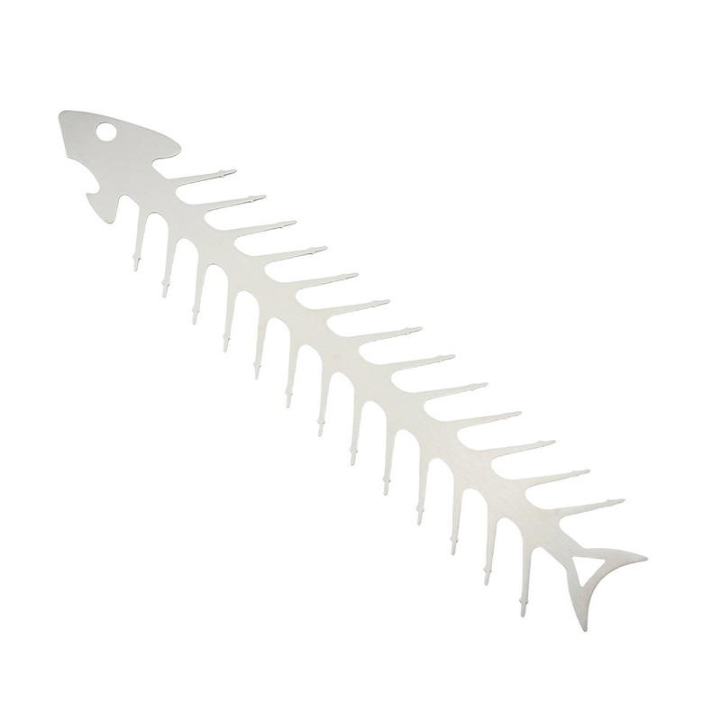 NB-1678 Stainless Steel Barbecue Skewers Meat Tools Outdoor Barbecue Skewers Fish Bone Style