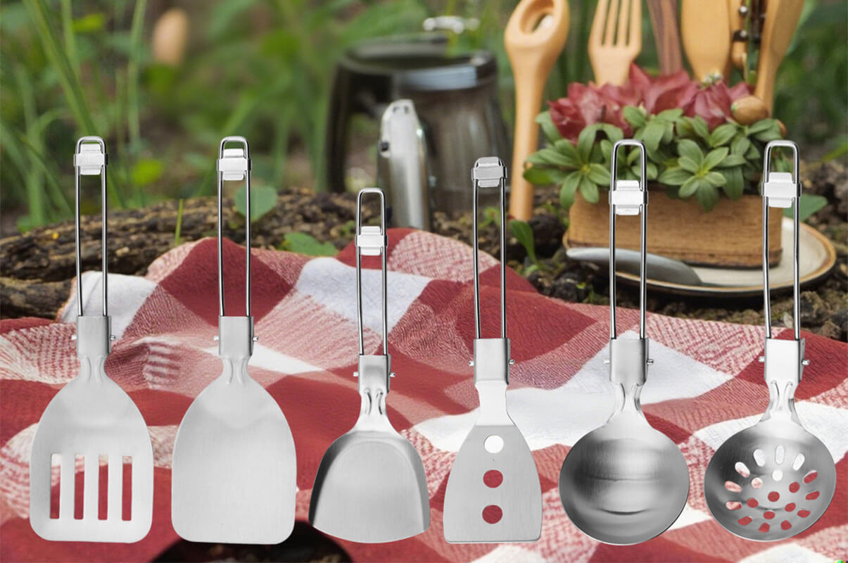 Foldable Stainless Steel Utensils Tools Set