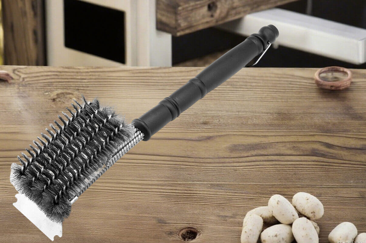 A grill brush unlocks the 