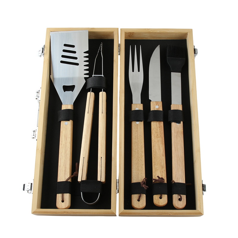 Stainless Steel BBQ Utensil Kit Outdoor Barbecue Accessories Grilling Enthusiasts for Grilling Camping