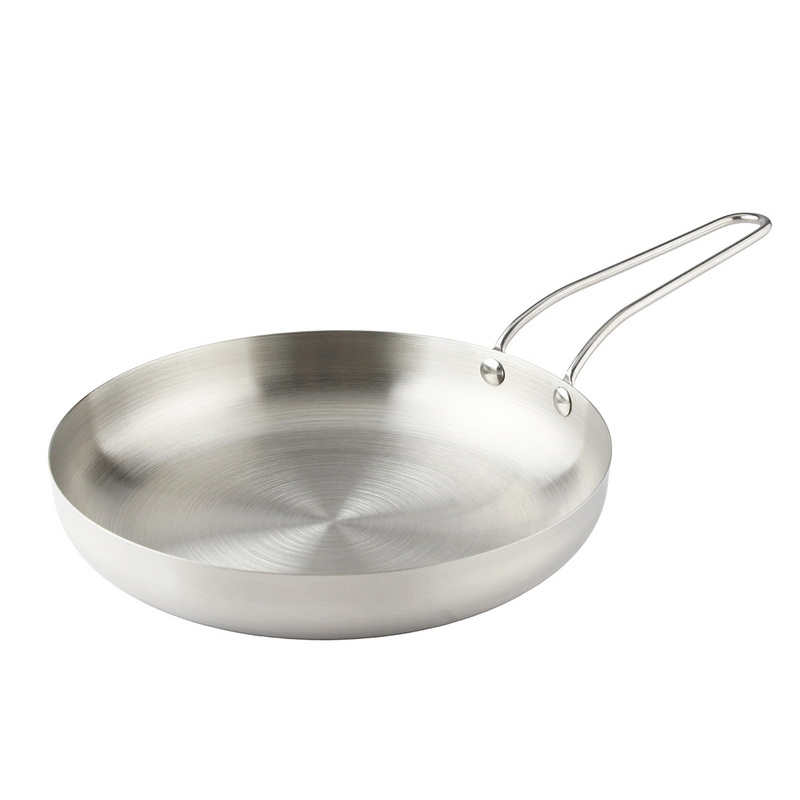 CT-8081 Durable Stainless Steel Mini Fry Pan Lightweight Essential Cookware for Trail Cooking