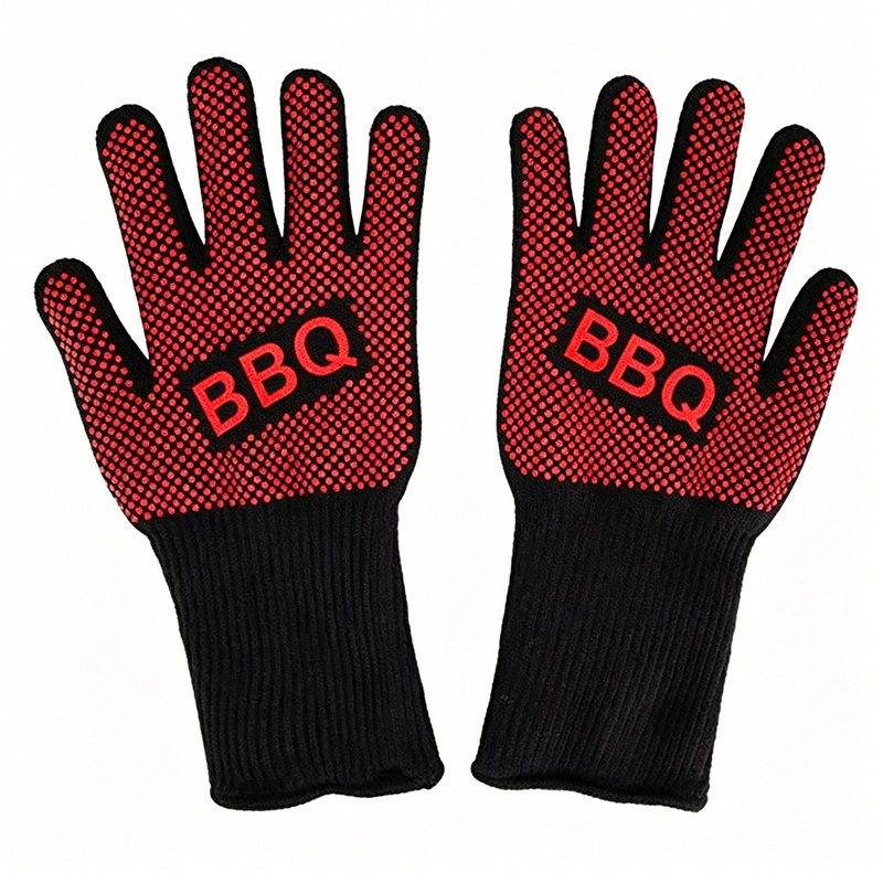 HG-7705 High Temperature Protection BBQ Gloves Anti-slip Kitchen Grilling Protective Gloves