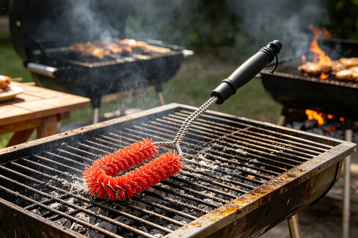 Compact Nylon Grill Cleaning Brush – Your Portable Must-Have BBQ Cleaner
